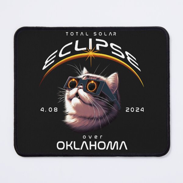 Item preview, Total Solar Eclipse Over Oklahoma, USA, A Persian cat wearing sunglasses looking up at the Total Solar Eclipse, Animal Eclipse Viewing Pawty 2024 designed and sold by jeyel7.