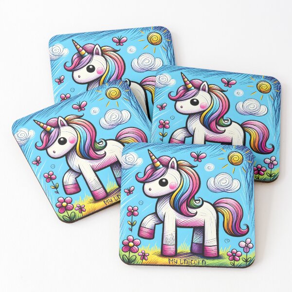 Item preview, Enchanted Rainbow Unicorn Art designed and sold by inkArtistryfine.