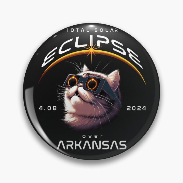 Artikelvorschau, Totale Sonnenfinsternis über Arkansas, eine Perserkatze mit Sonnenbrille, die zur totalen Sonnenfinsternis aufschaut, Tierfinsternis, Pawty 2024. entworfen und verkauft von jeyel7.