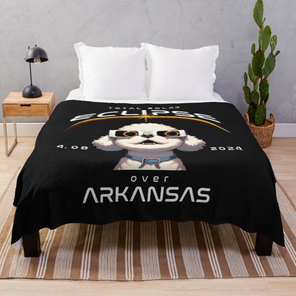 Item preview, Total Solar Eclipse Over Arkansas, A Poodle dog wearing sunglasses looking up at the Total Solar Eclipse, Animal Eclipse Viewing Pawty 2024. designed and sold by jeyel7.