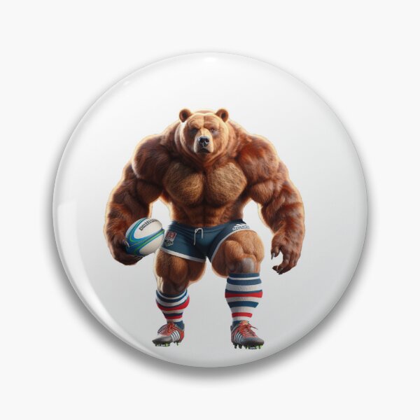 Item preview, Bear Rugby Player designed and sold by SpendieSellers.
