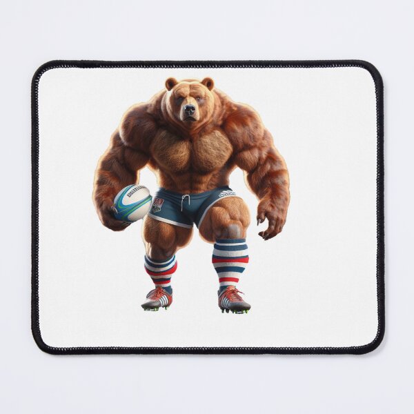 Item preview, Bear Rugby Player designed and sold by SpendieSellers.