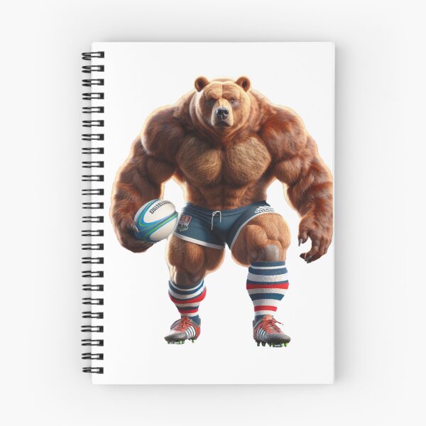 Item preview, Bear Rugby Player designed and sold by SpendieSellers.