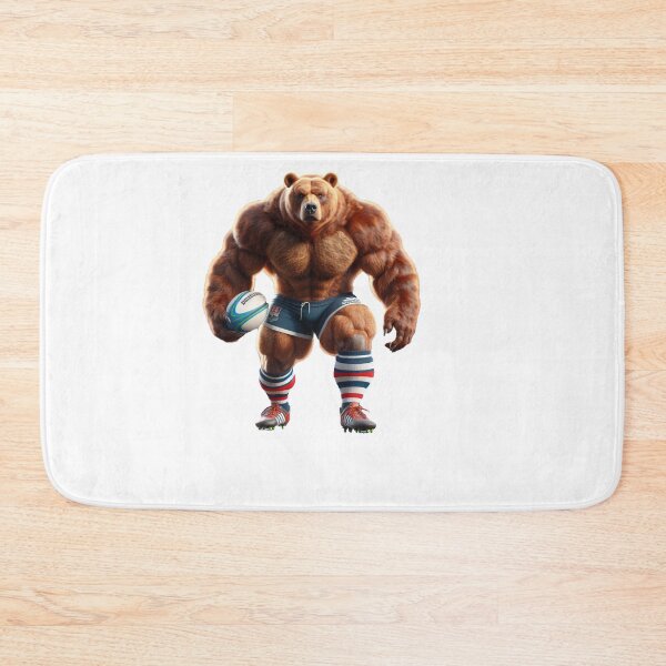 Item preview, Bear Rugby Player designed and sold by SpendieSellers.
