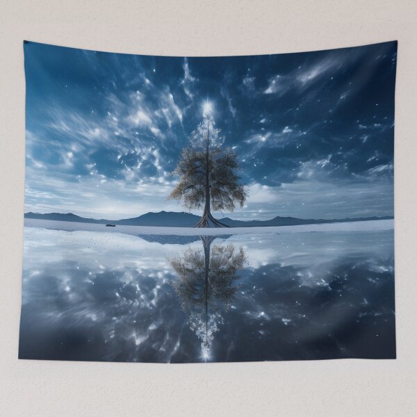Item preview, Beautiful reflective tree landscape print designed and sold by dcrc.