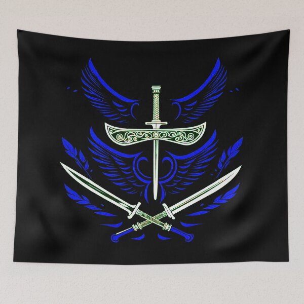 Item preview, Sword Wings Blue designed and sold by ephemerandom.