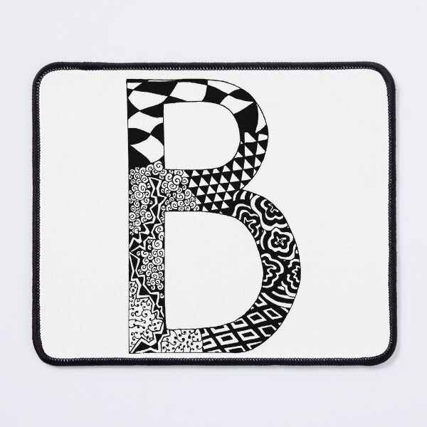 Item preview, Letter B Zentangle designed and sold by SavannaHandmade.