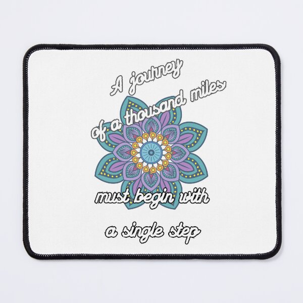 Item preview, A Journey Of A Thousand Miles Mandala Symbol designed and sold by Quote Gallery.
