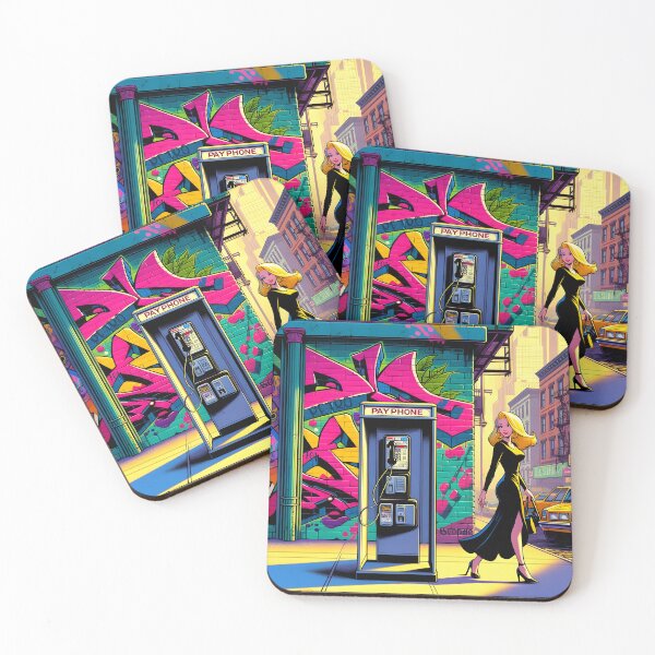 Item preview, Retro Urban Chic Payphone Scene designed and sold by inkArtistryfine.