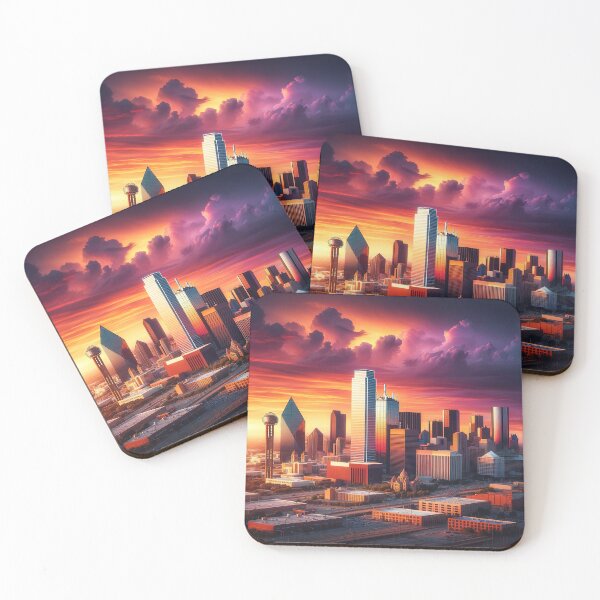 Item preview, Sunset Over Dallas: Iconic Skyline designed and sold by FIYARO.