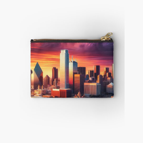 Artikelvorschau, Sonnenuntergang über Dallas: Ikonische Skyline entworfen und verkauft von FIYARO.