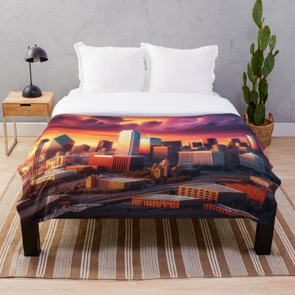 Artikelvorschau, Sonnenuntergang über Dallas: Ikonische Skyline entworfen und verkauft von FIYARO.