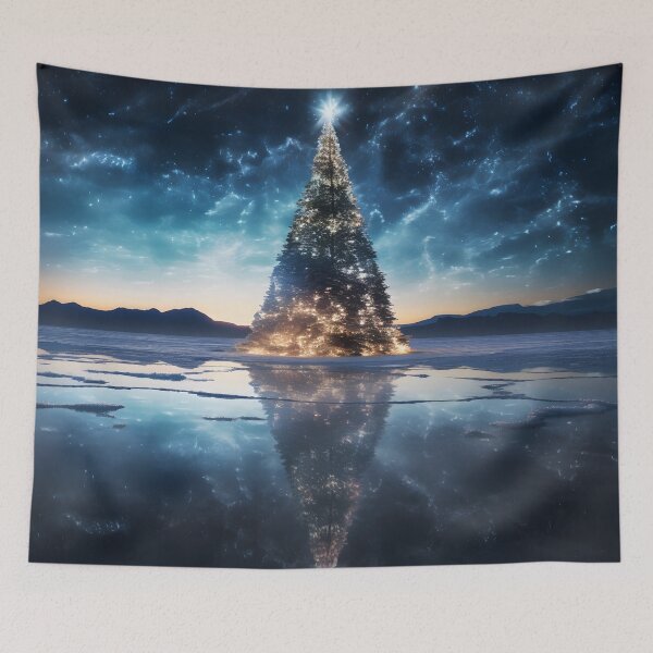 Item preview, beautiful reflective tree landscape print designed and sold by dcrc.