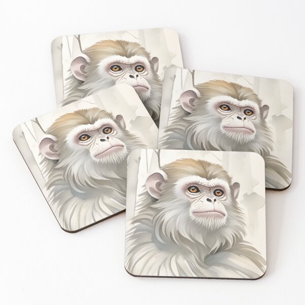 Item preview, Portrait of Snow Monkey in Winter designed and sold by TheCurators.
