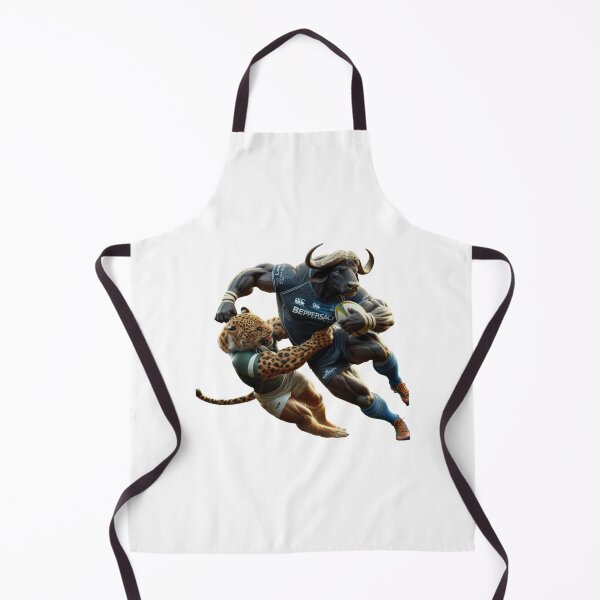 Item preview, Leopard tackling African Buffalo rugby designed and sold by SpendieSellers.
