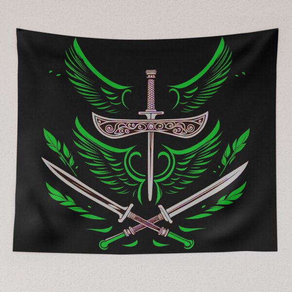 Item preview, Sword Wings Green designed and sold by ephemerandom.