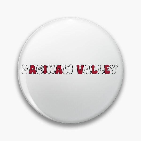 Item preview, Saginaw Valley Funky Font Red White designed and sold by RBCreationsinMI.
