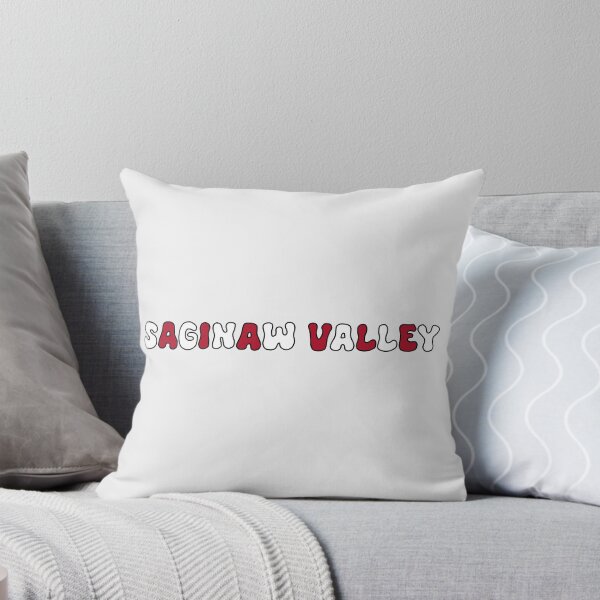 Item preview, Saginaw Valley Funky Font Red White designed and sold by RBCreationsinMI.