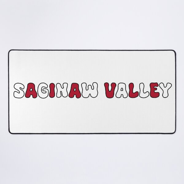 Item preview, Saginaw Valley Funky Font Red White designed and sold by RBCreationsinMI.
