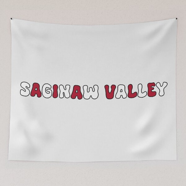 Item preview, Saginaw Valley Funky Font Red White designed and sold by RBCreationsinMI.