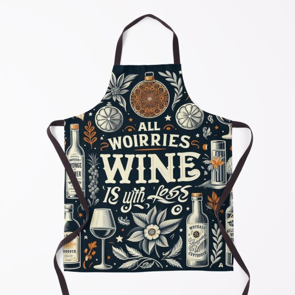 Item preview, alll worries with wine designed and sold by Luxryraino.
