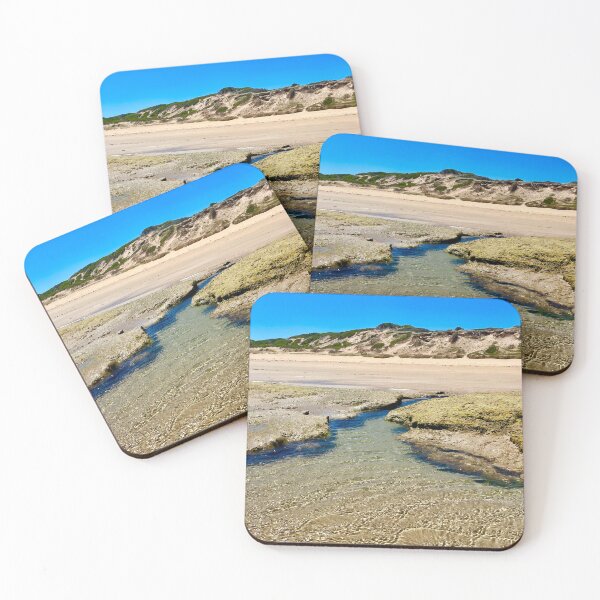 Item preview, Exposed Rocks at Low Tide Ocean Grove Beach Victoria Australia designed and sold by nickegglington.
