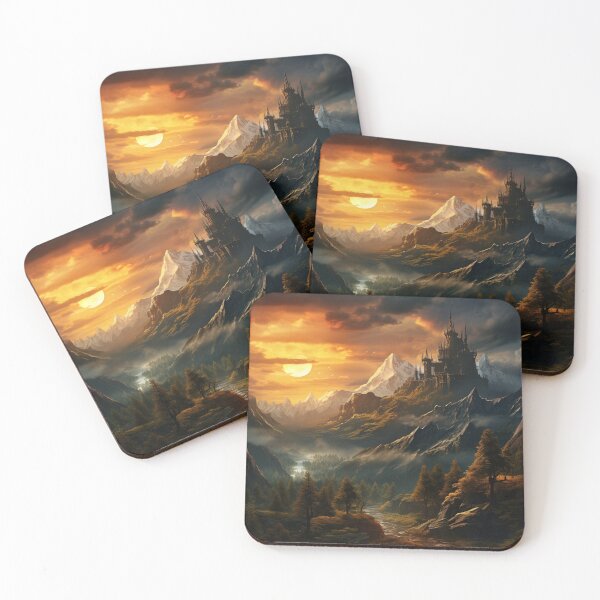 Item preview, Dreamscape - Medieval Castle, Dreamscapes, Fantasy, Illuminated, Imaginative, designed and sold by Fantasy Masterpiece.