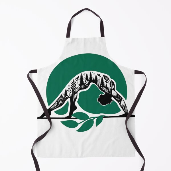 Item preview, Forest Embrace - Yoga Downward Facing Dog Pose with Nature Fusion designed and sold by figouraArtstic.