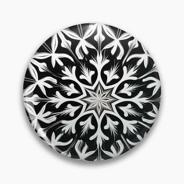Item preview, Abstract black and white snowflake print designed and sold by dcrc.