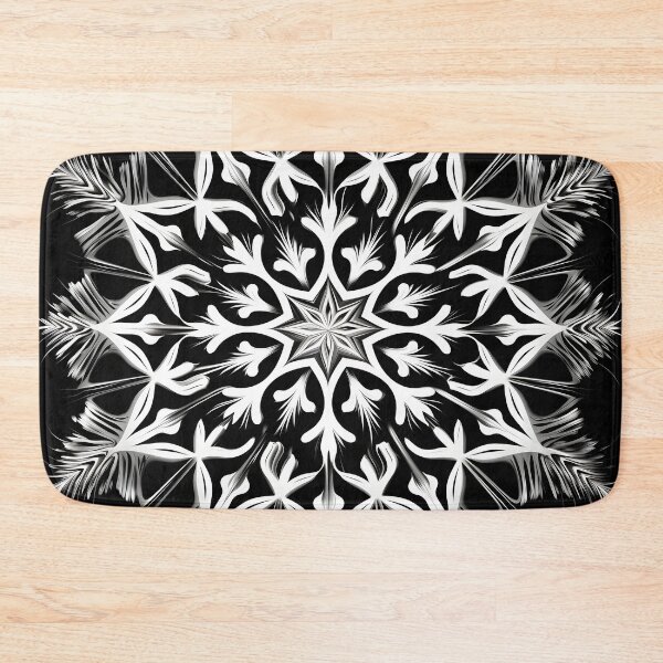 Item preview, Abstract black and white snowflake print designed and sold by dcrc.