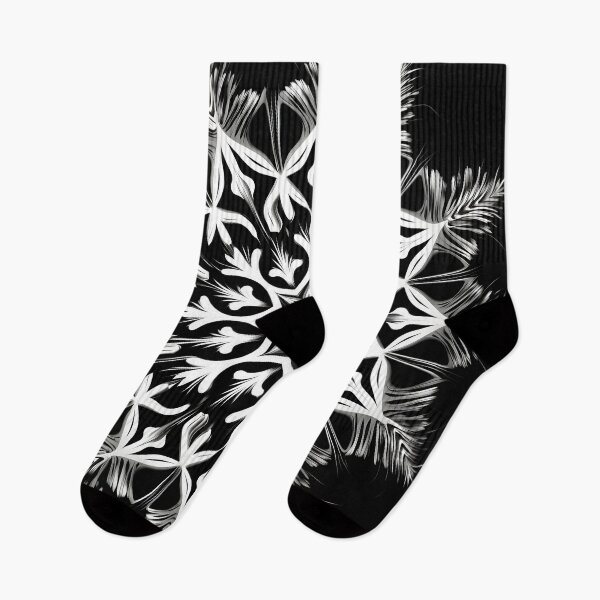 Item preview, Abstract black and white snowflake print designed and sold by dcrc.