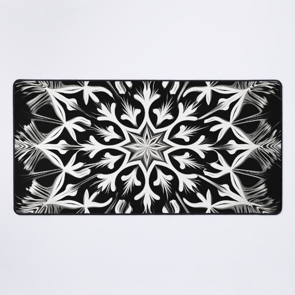 Item preview, Abstract black and white snowflake print designed and sold by dcrc.