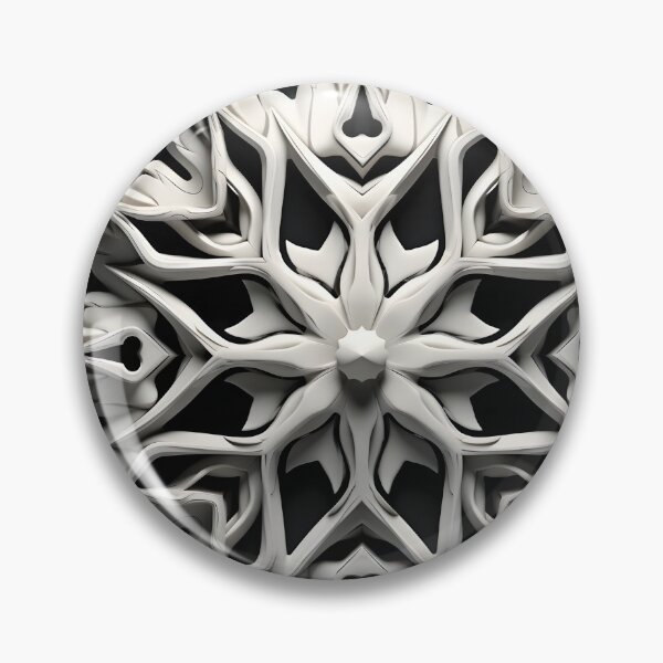 Item preview, Abstract black and white snowflake print designed and sold by dcrc.