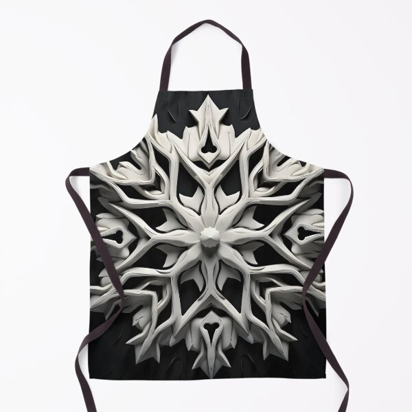 Item preview, Abstract black and white snowflake print designed and sold by dcrc.