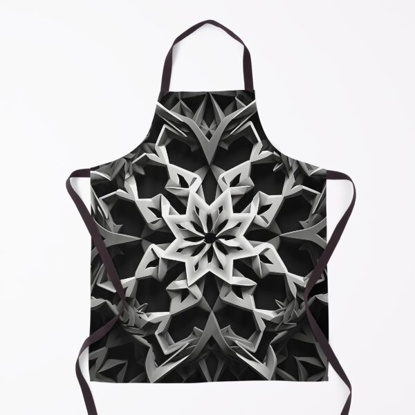 Item preview, abstract black and white snowflake print designed and sold by dcrc.