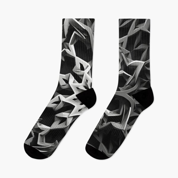 Item preview, abstract black and white snowflake print designed and sold by dcrc.