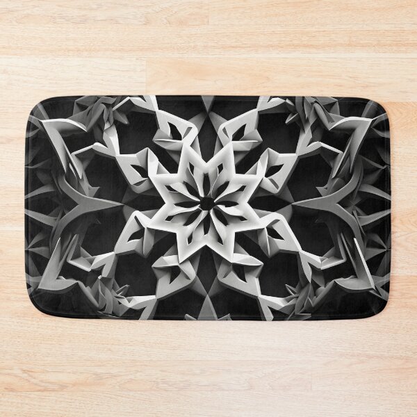 Item preview, abstract black and white snowflake print designed and sold by dcrc.