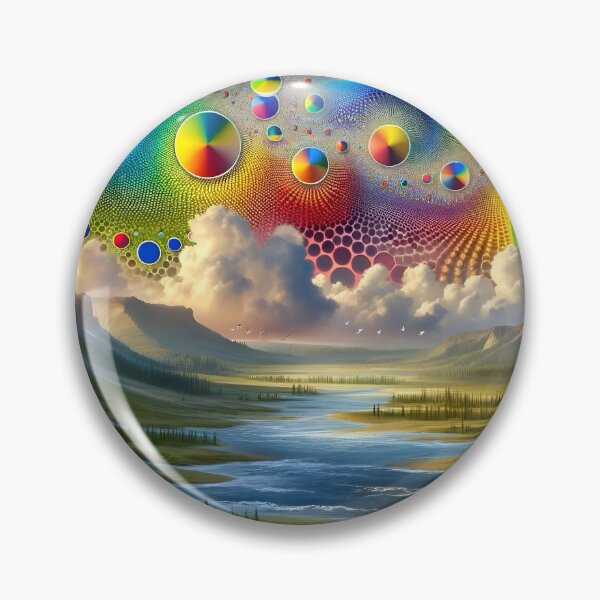 Item preview, Valley with Autistic Rainbow Sky designed and sold by AI-Pi-art.