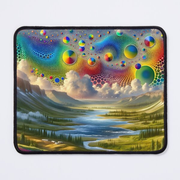 Item preview, Valley with Autistic Rainbow Sky designed and sold by AI-Pi-art.
