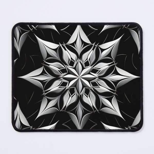 Item preview, abstract black and white snowflake print designed and sold by dcrc.