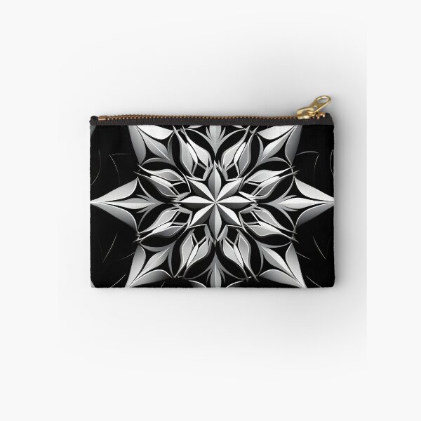 Item preview, abstract black and white snowflake print designed and sold by dcrc.