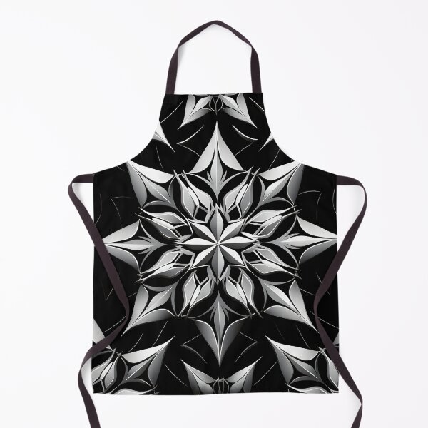 Item preview, abstract black and white snowflake print designed and sold by dcrc.