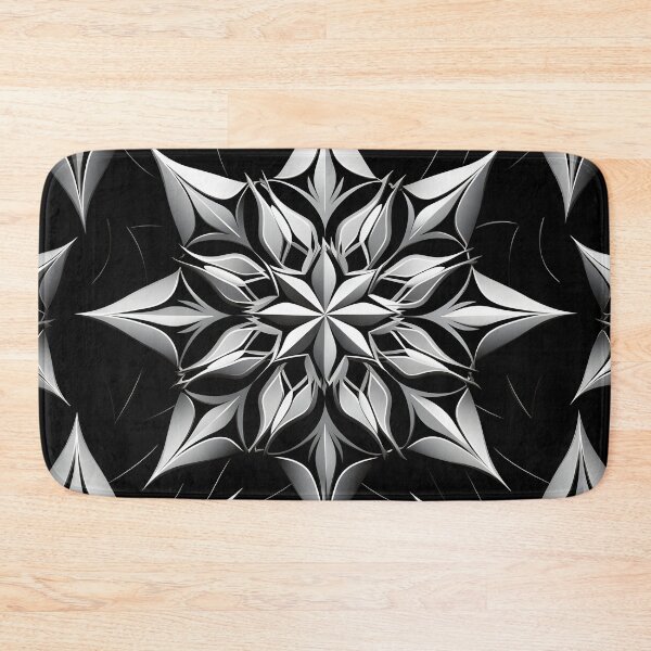 Item preview, abstract black and white snowflake print designed and sold by dcrc.