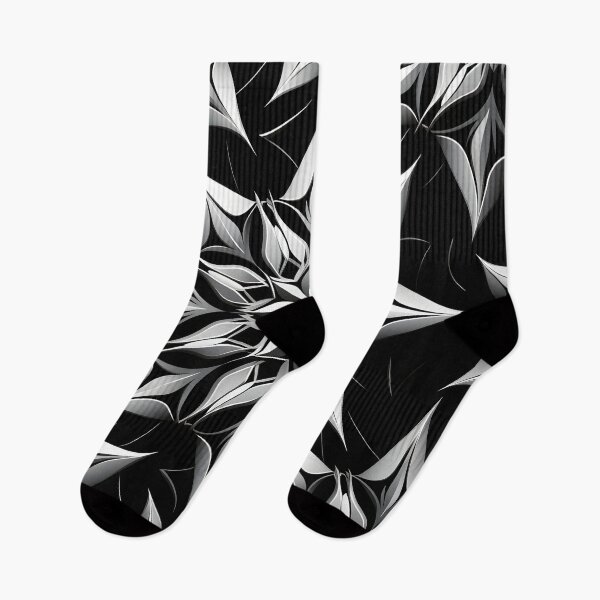 Item preview, abstract black and white snowflake print designed and sold by dcrc.