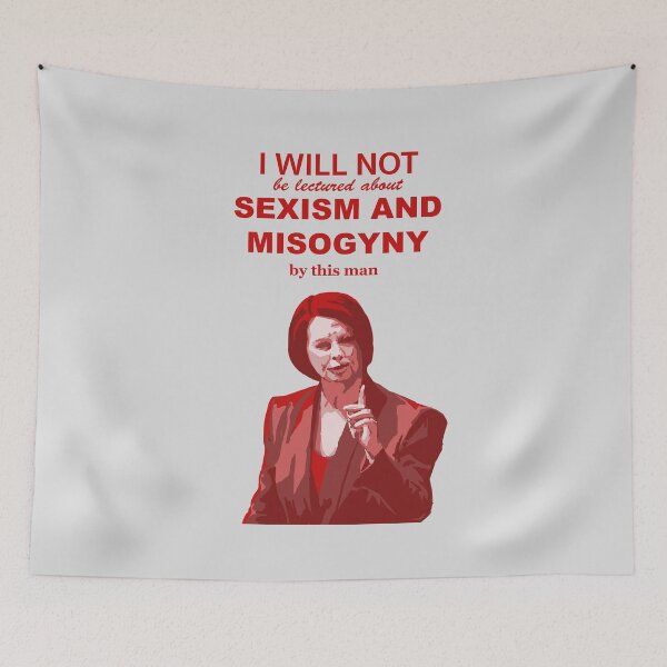 Item preview, Julia Gillard "I will not be lectured about sexism and misogyny by this man" quote designed and sold by EmLosin.