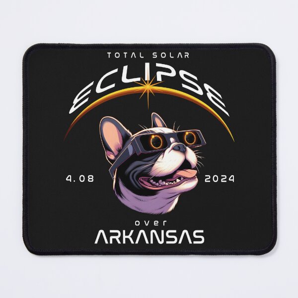 Item preview, Total Solar Eclipse Over Arkansas, A French Bulldog wearing sunglasses looking up at the Total Solar Eclipse, Animal Eclipse Viewing Pawty 2024. designed and sold by jeyel7.