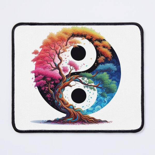 Item preview, Harmony Blooms Yin Yang designed and sold by HeadTurningArt.