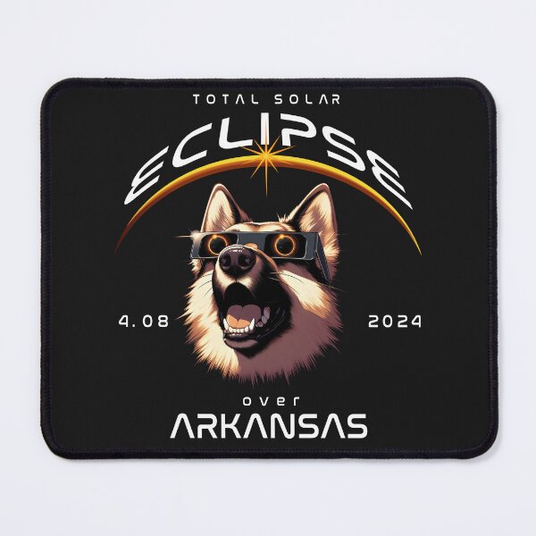 Item preview, Total Solar Eclipse Over Arkansas, A German Shepherd wearing sunglasses looking up at the Total Solar Eclipse, Animal Eclipse Viewing Pawty designed and sold by jeyel7.