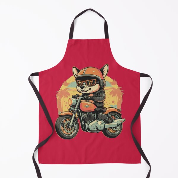 Item preview, Dingo on motorbike in sunset with palms- dingo picture  designed and sold by bukajart.