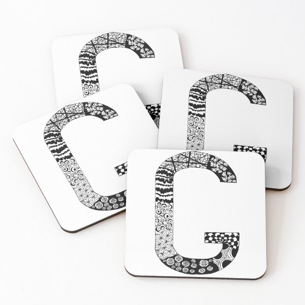 Artikelvorschau, Buchstabe G Zentangle entworfen und verkauft von SavannaHandmade.